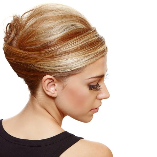 Beautiful full beehive hairstyle formal updo