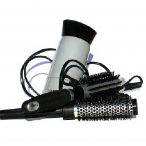 Hair dryer and brushes