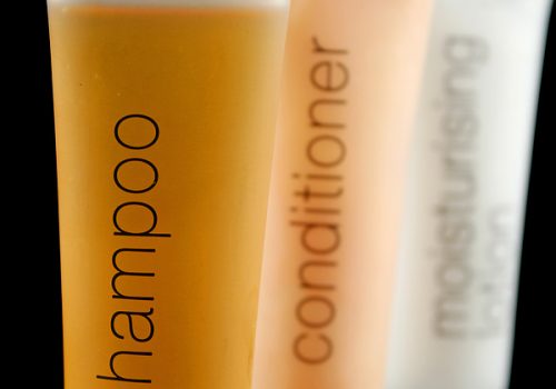 Shampoo conditioner and moisturizing lotion bottles