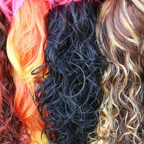 Stacks Of Synthetic Colored Hair