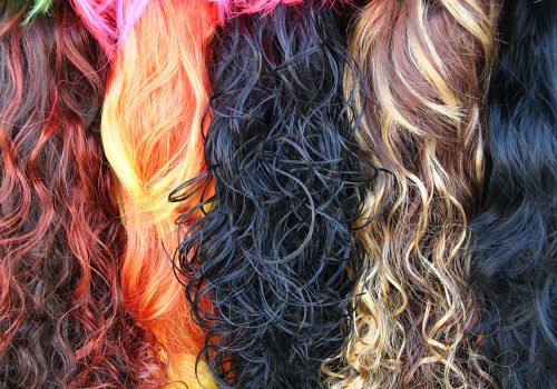 Stacks Of Synthetic Colored Hair