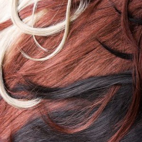 black red and platinum blonde hair