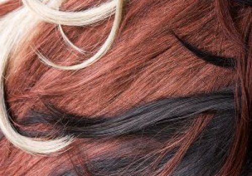 black red and platinum blonde hair